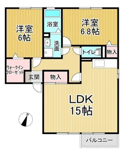 アムール21B【1階】の間取り