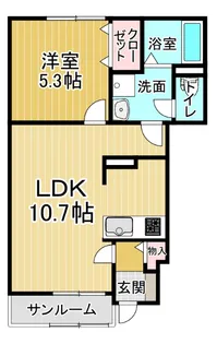 ポルト・ボヌールK Ⅰ【1階】の間取り