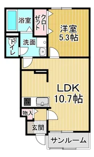 FLAT Y V【1階】の間取り