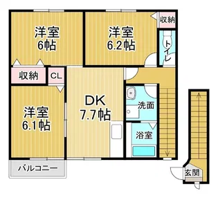 ジュネス99 B【2階】の間取り