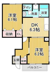 グランディールH【1階】の間取り