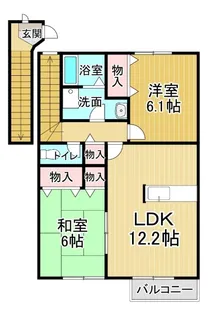 アビタシオン勝瑞J【2階】の間取り
