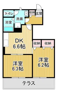ベルメゾン ハラダ A【1階】の間取り