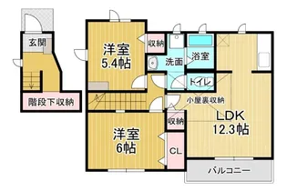 ガーデンハウスTADA A【2階】の間取り