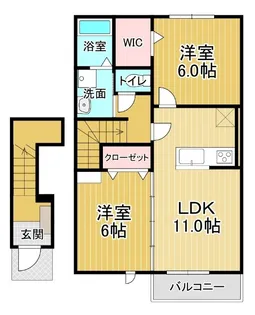 センパフローレンスⅠ【2階】の間取り