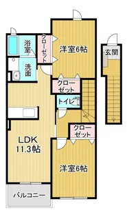 クローバー・コパン【2階】の間取り