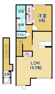 ヒルズ住吉B【2階】の間取り
