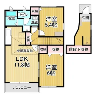 ガーデンハウスTADA B【201号室】の間取り