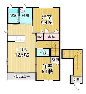 シャーメゾンエーデルハイム D棟【2階】の間取り