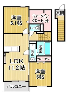 ルタン宮津A【2階】の間取り