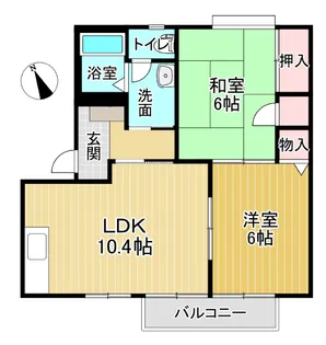 パークハウス北島【2階】の間取り