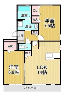 リヴェール北島【3階】の間取り