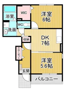サンパティーク・パレスB【1階】の間取り