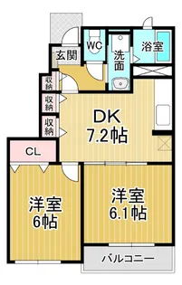 プランドール アン【1階】の間取り