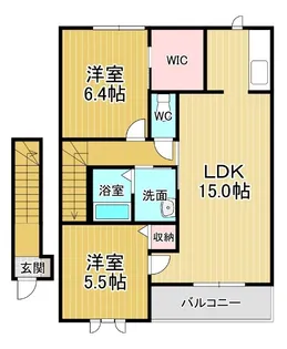 シャーメゾンディアス川内A棟【2階】の間取り