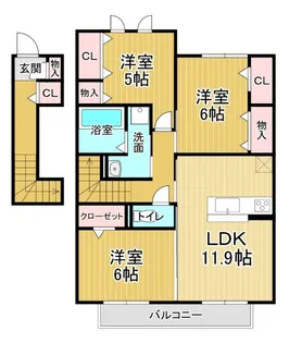 モンプリミエルラシオン2【2階】の間取り