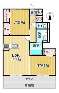 モンプリミエルラシオン2【1階】の間取り