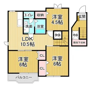 ニューシティー鳴門3号館【2階】の間取り