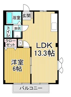 シャルマン北島A【1階】の間取り