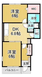 サンパティーク・パレスD【1階】の間取り