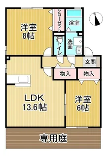 シャルマンヴィラB【102号室】の間取り