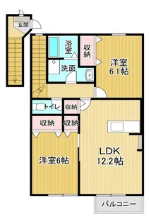 オーブリー鳴門2B【2階】の間取り