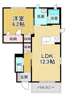 シャーメゾンエーデルハイムB棟【1階】の間取り