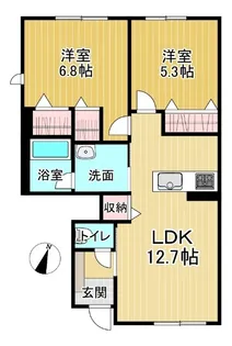 シャーメゾンガーデン松茂D棟【D106号室】の間取り