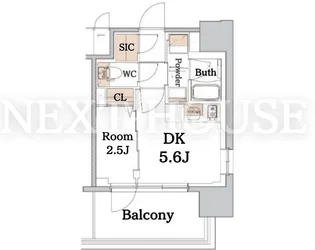 ジオエント梅田北リバーフロント【1306号室】の間取り