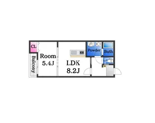 Mew Style Apartments【2階】の間取り