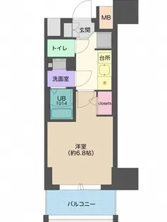 Metrosa谷町六丁目South【11階】の間取り