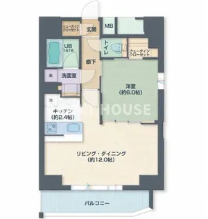 Metrosa谷町六丁目South【13階】の間取り
