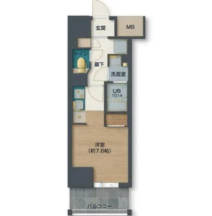 Metrosa谷町六丁目South【206号室】の間取り