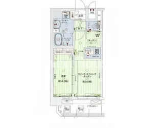 プレサンスOSAKA DOMECITYビーツ【13階】の間取り