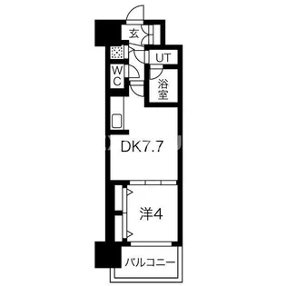 グランカーサ難波元町【13階】の間取り