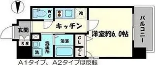 エスリード心斎橋EAST【204号室】の間取り