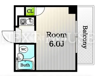 K・Uマンション【6E号室】の間取り