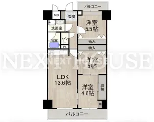 パークモダン住之江公園【1階】の間取り
