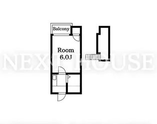 アパートメント住之江【4階】の間取り