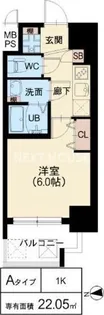 スプランディッド阿倍野【1201号室】の間取り