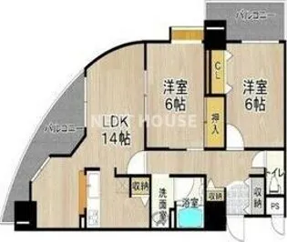 フェルザ住之江公園【3階】の間取り