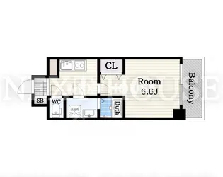 RAYSPRODUCT西住之江ADAMU【403号室】の間取り
