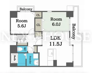 メゾンキコー住之江【7階】の間取り