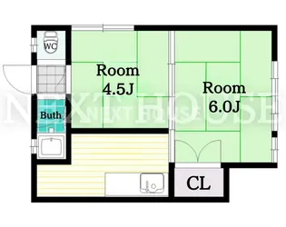 中央マンション【1階】の間取り