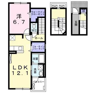 セルソーレ【3階】の間取り