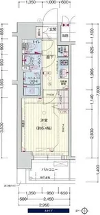 プレサンス上町台筆ヶ崎 SOUTH【301号室】の間取り