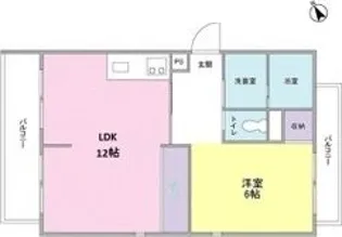 メロディーハイム万代【1階】の間取り