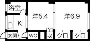 メゾン北加賀屋(旧:マンション西島)【202号室】の間取り