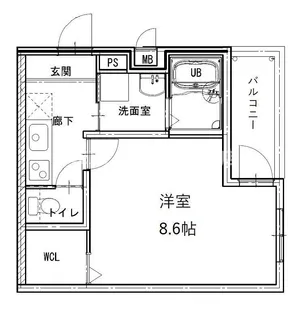 フジパレス加賀屋Ⅱ番館【301号室】の間取り