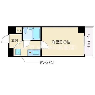 天満橋グリーンコーポラス【1403号室】の間取り
